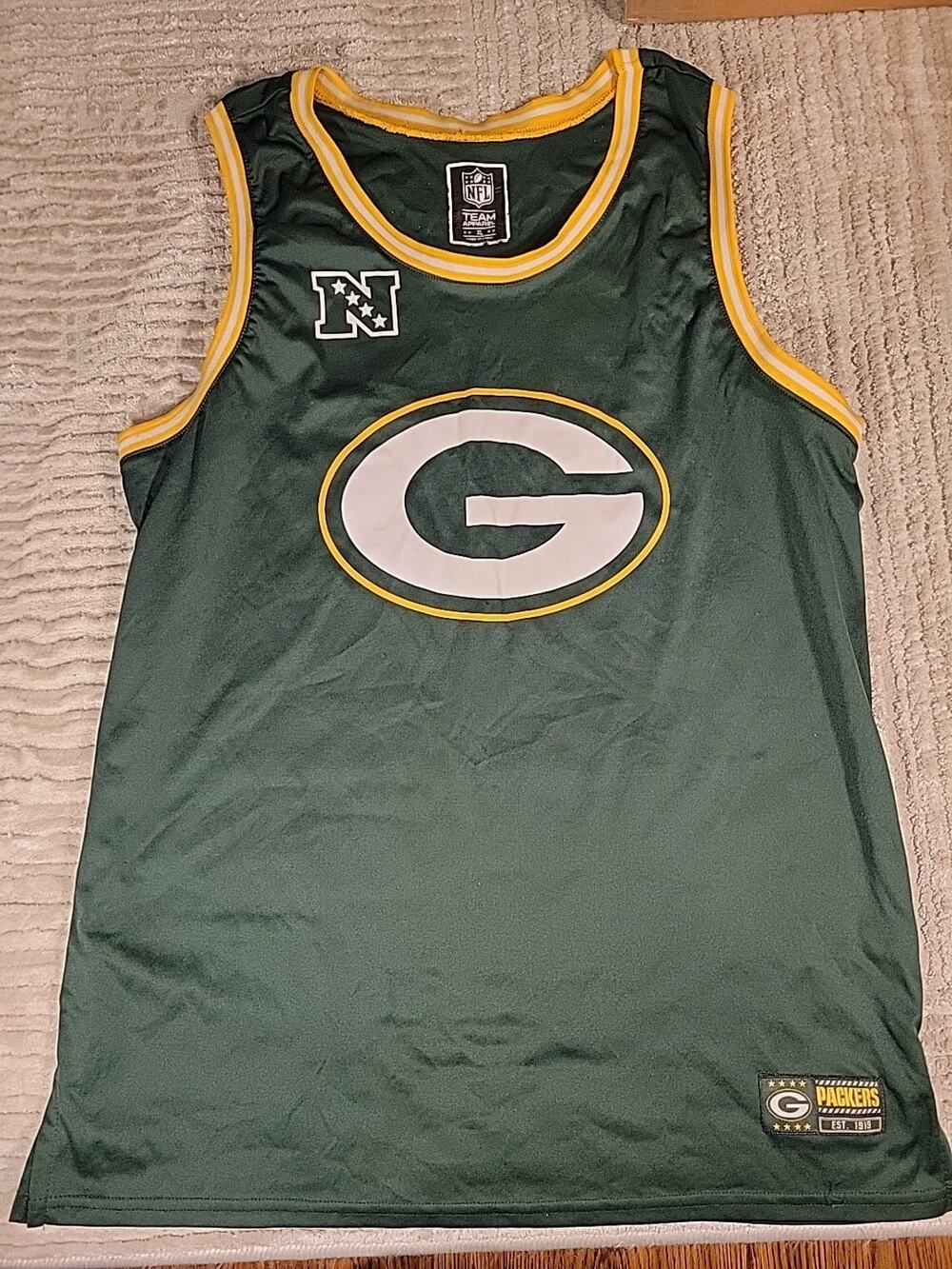 Green Bay Packers Football Jersey Mens XL Tank Top Adult Shirt
